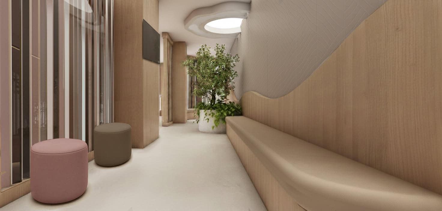 Interior de la clínica en Paseo de la Castellana