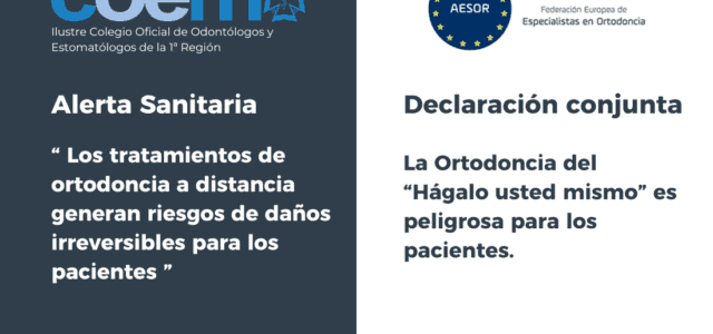 Comunicado sobre la ortodoncia invisible a distancia del Coem y Aesor