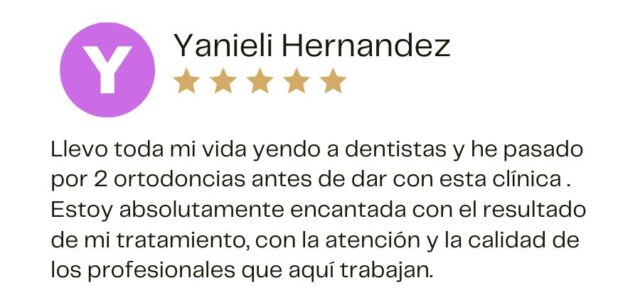 Captura de opinión de ortodoncia invisible en la Clínica Ferrus & Bratos de Madrid